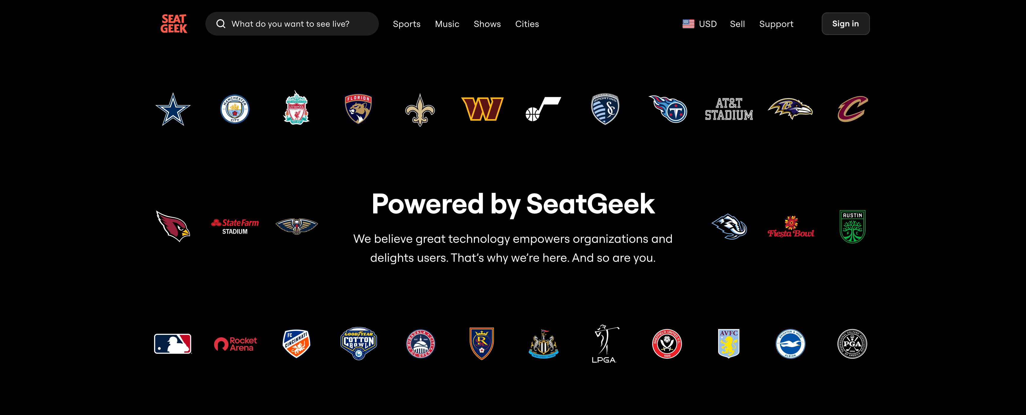 SeatGeek Enterprise screenshot